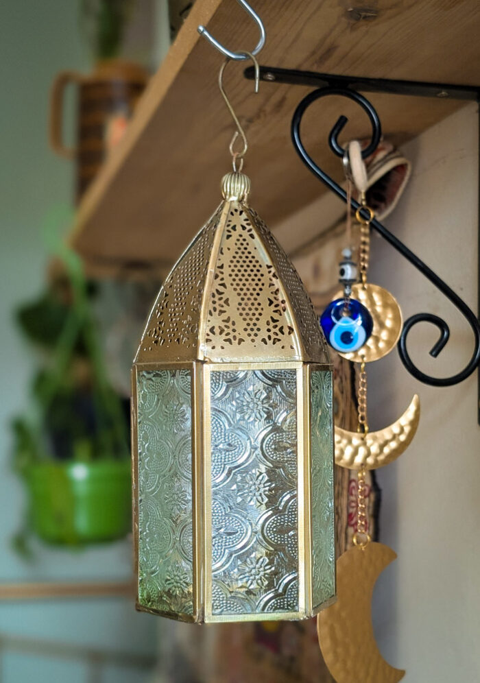 Medium Brass Standing Lantern - Image 4