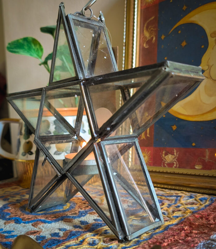 Silver Star Tealight Lantern - Image 3