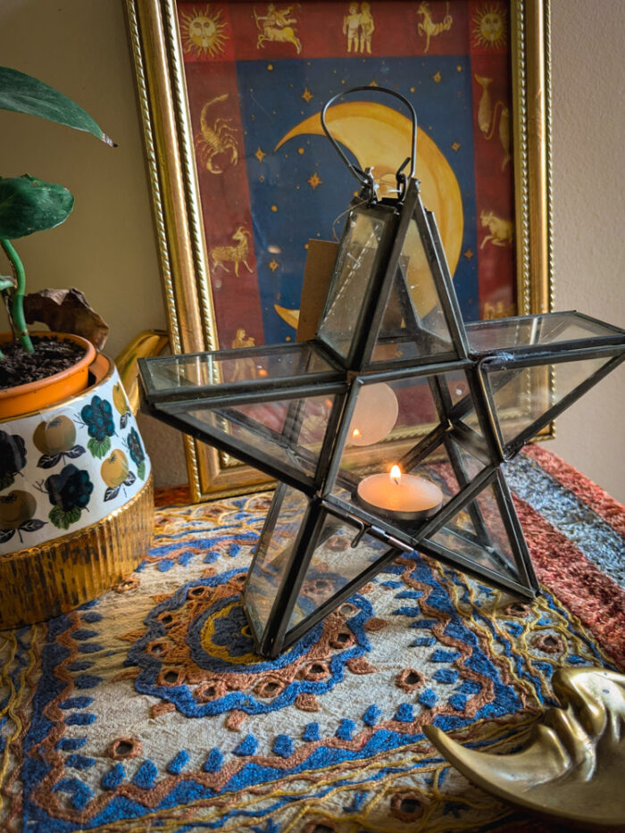 Silver Star Tealight Lantern - Image 4