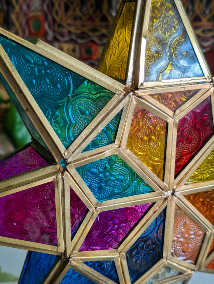 Large Rainbow Star Tealight Lantern - Image 4