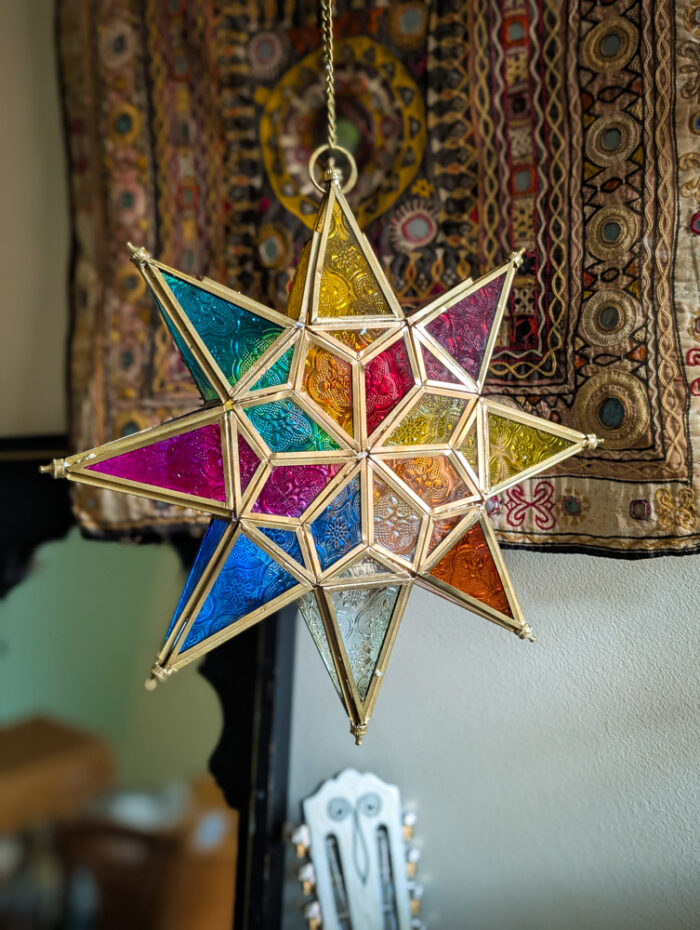 Large Rainbow Star Tealight Lantern - Image 6