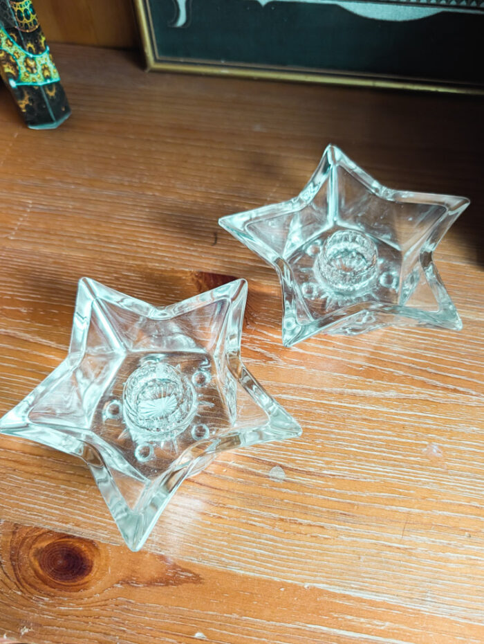 Pair of Star Candle Holders