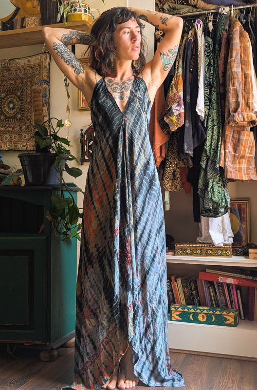 Stormy Recycled Silk Halter Dress