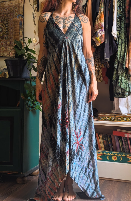 Stormy Recycled Silk Halter Dress - Image 3