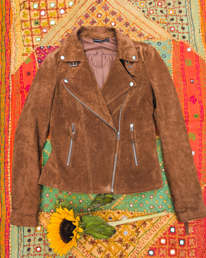 Reworked Boho Suede Biker Jacket - Image 2