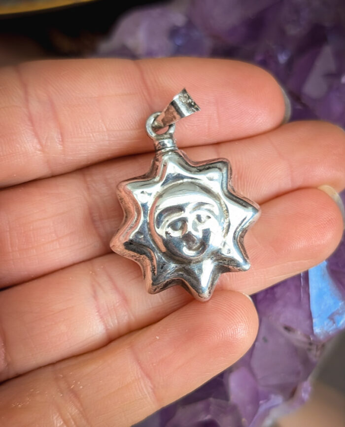 925 Silver Sun Pendant - Image 3