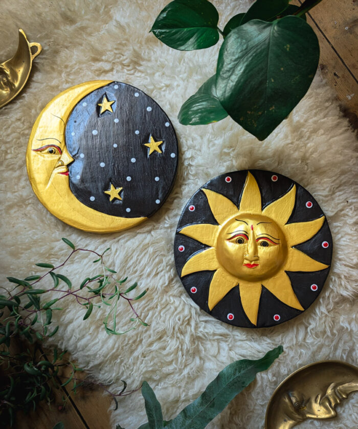 Black & Gold Moon Plaque - Image 2