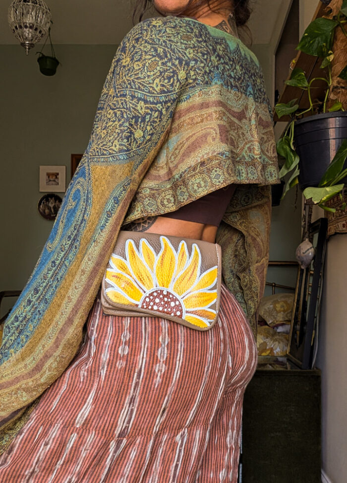 Faux Leather Sunflower Bum Bag - Image 3