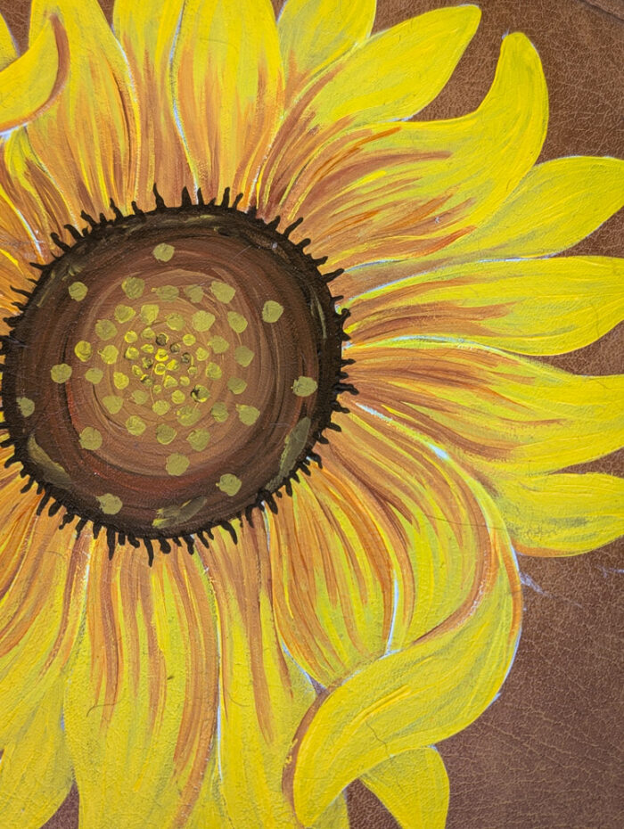 Upcycled Sunflower Vanity Case - Image 5