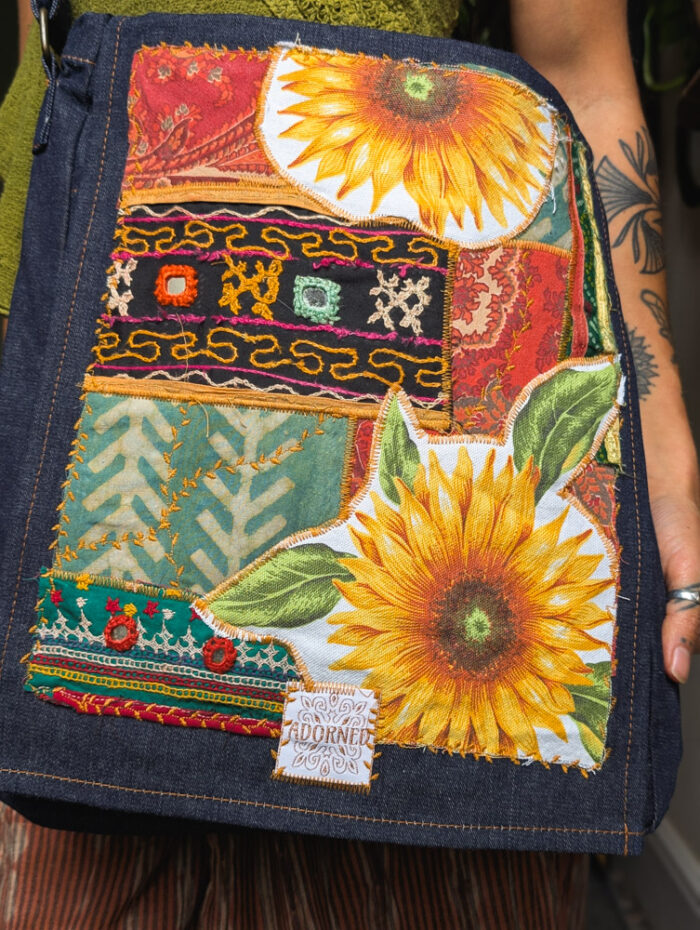 Upcycled Sunflower Bag - Image 2