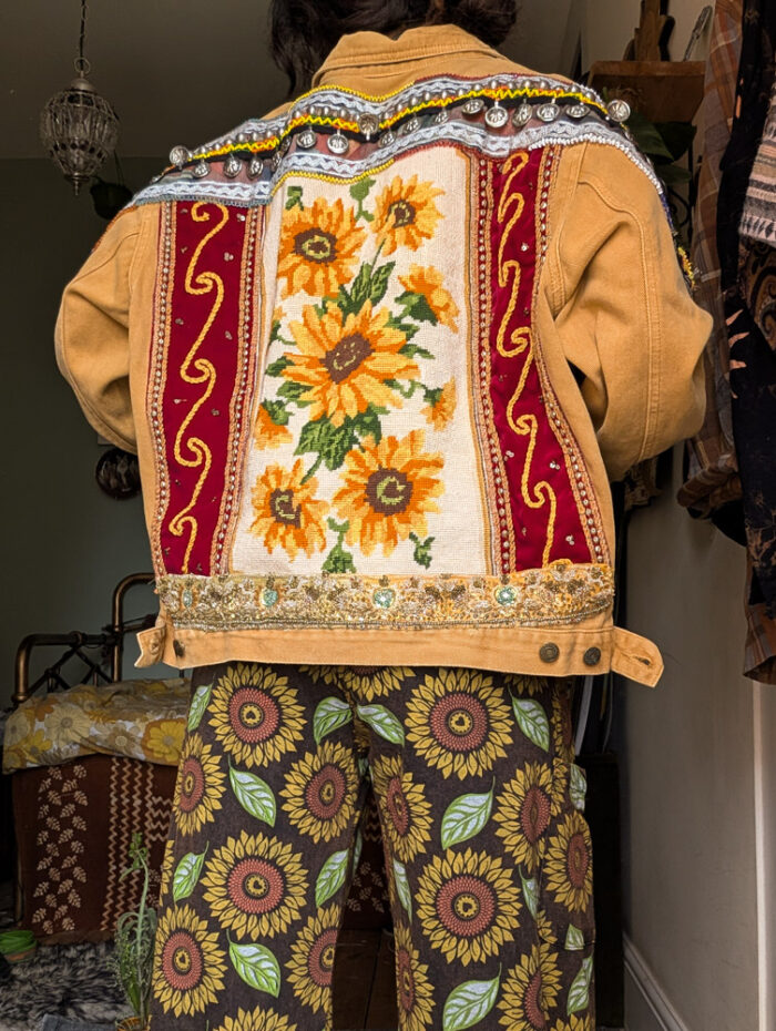 Reworked Sunflower Denim Jacket - Image 6