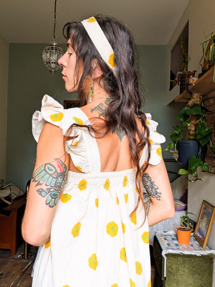 Sunflower Jumpsuit + Headband - Image 4