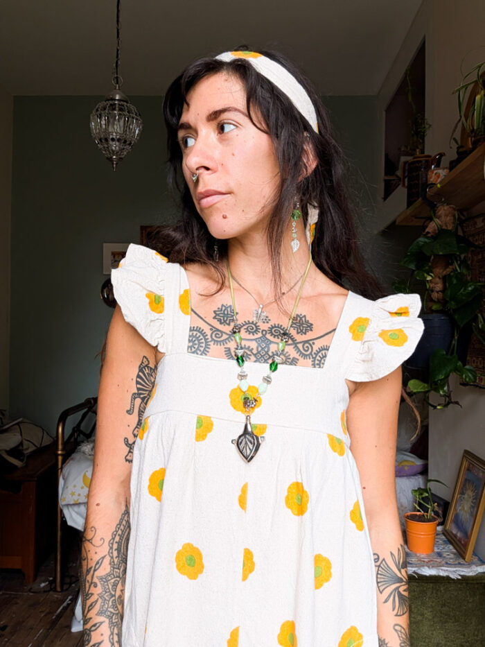 Sunflower Jumpsuit + Headband - Image 2