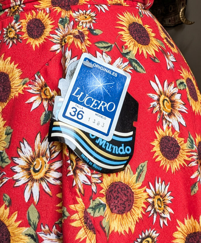 Vintage Sunflower Midi Skirt with Tags - Image 5
