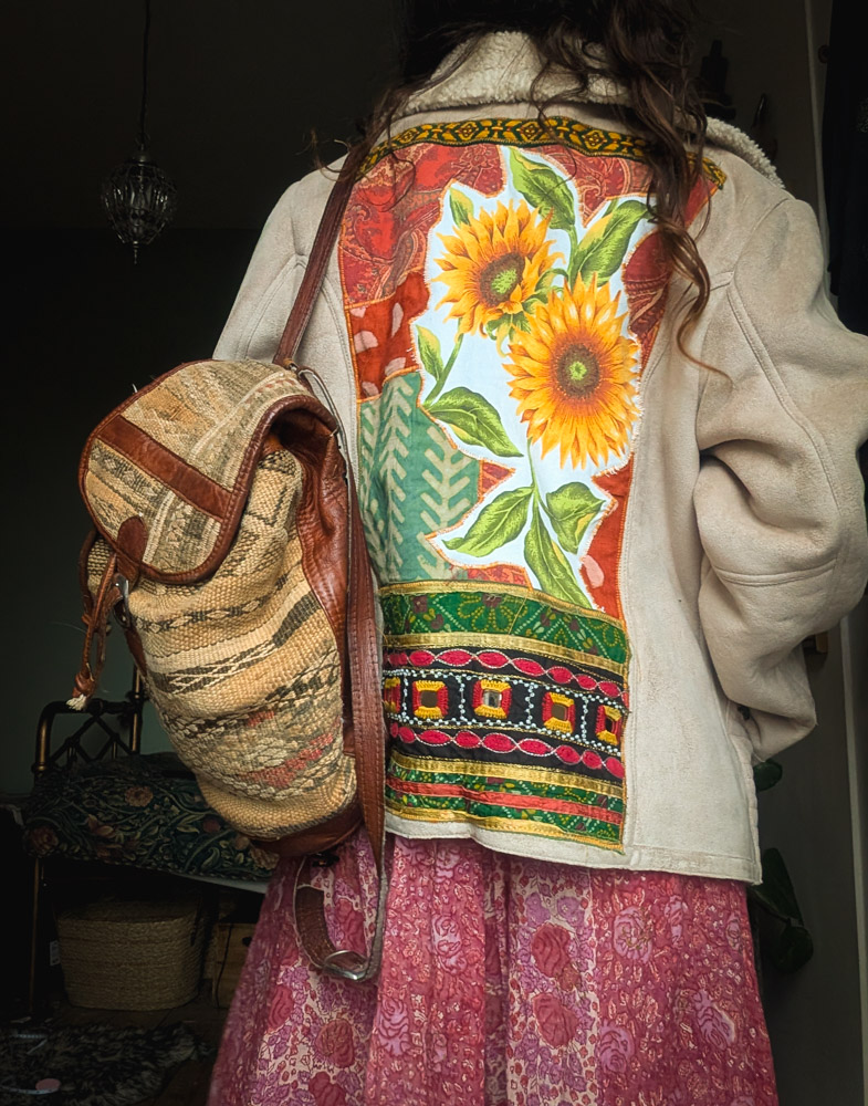 Reworked Sunflower Faux-Suede Coat - Image 5