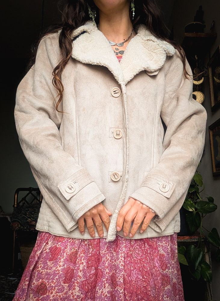 Reworked Sunflower Faux-Suede Coat - Image 2