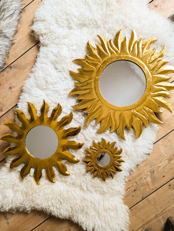 Small Gold Sun Mirror - Image 4