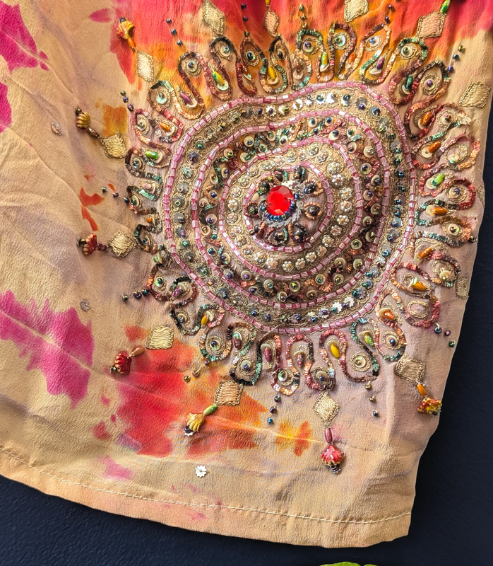 Sunset Embroidered Silk Robe - Image 2