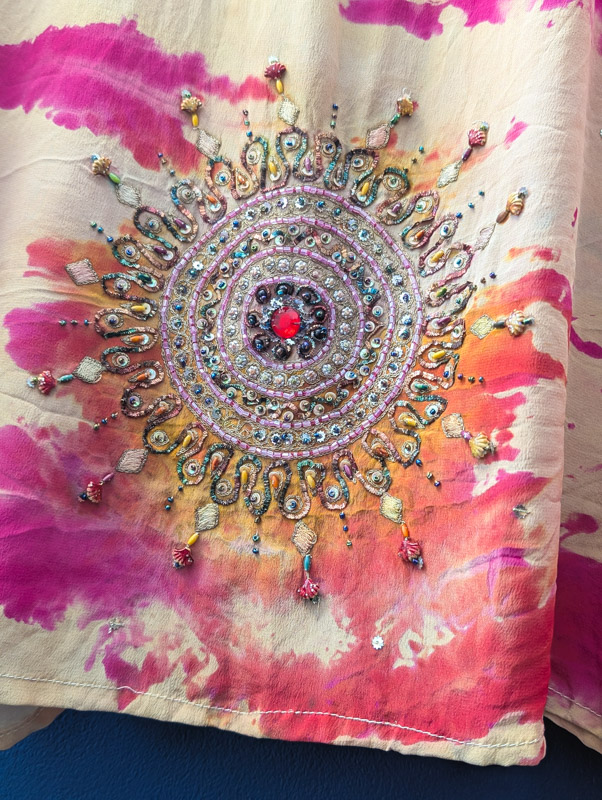 Sunset Embroidered Silk Robe - Image 7