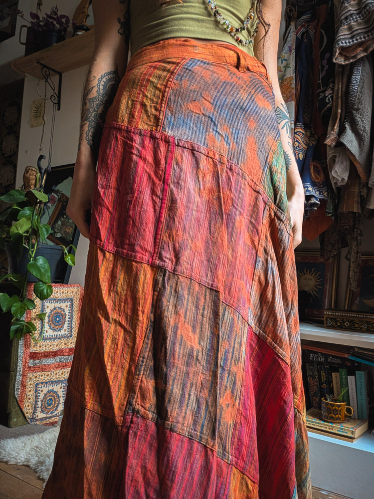 Sunset Patchwork Wrap Skirt - Image 3