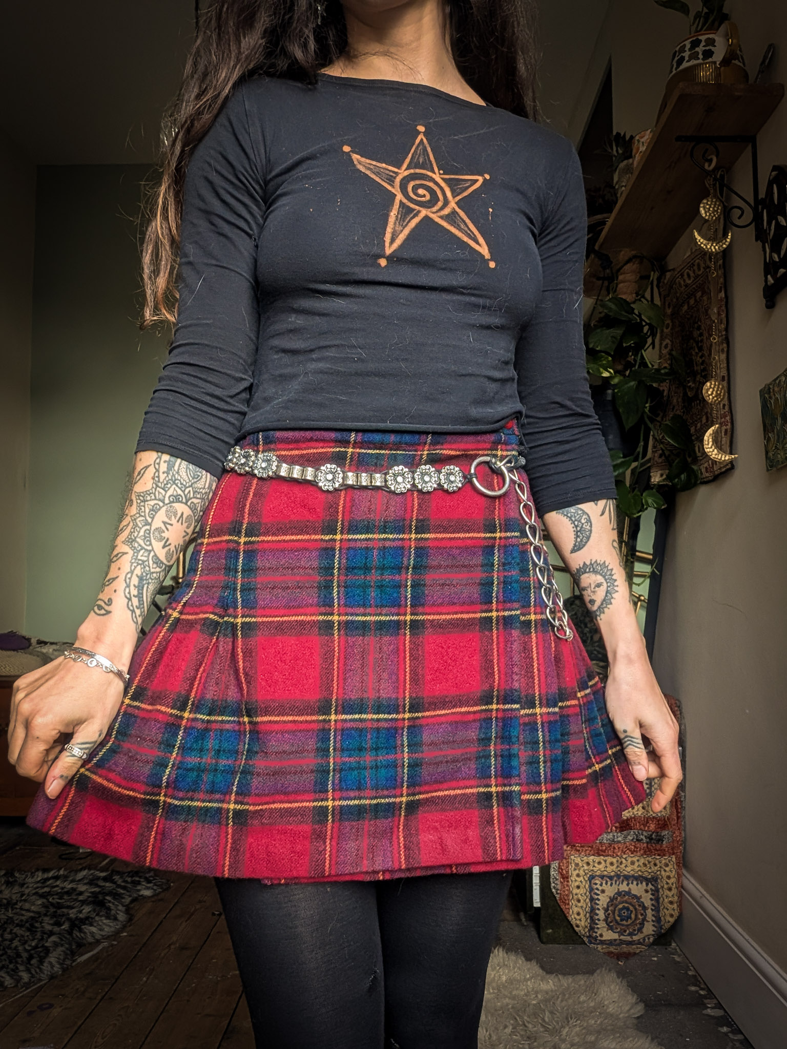 Vintage Tartan Mini Skirt - Image 4