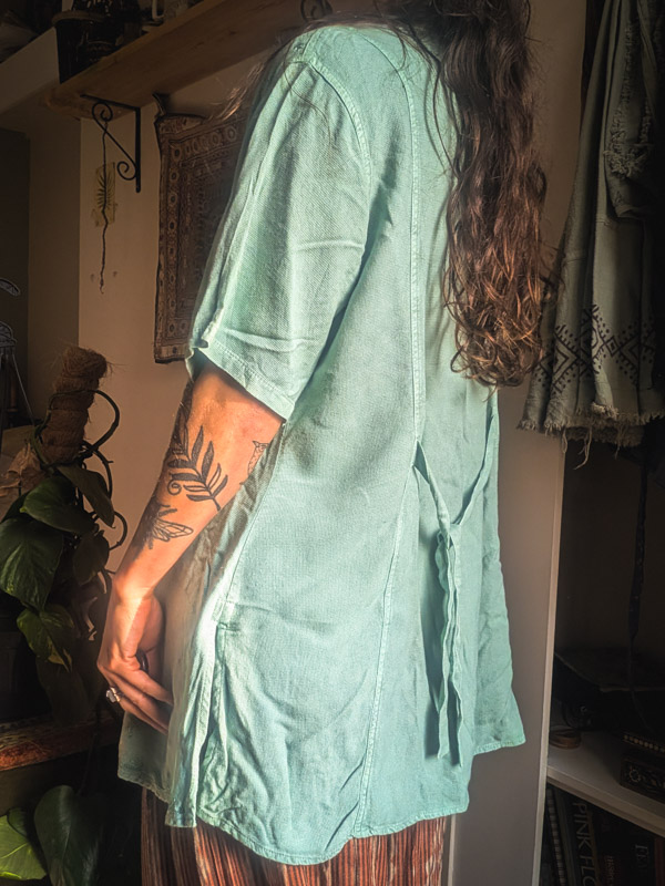 Vintage Turquoise Embroidered Top - Image 3