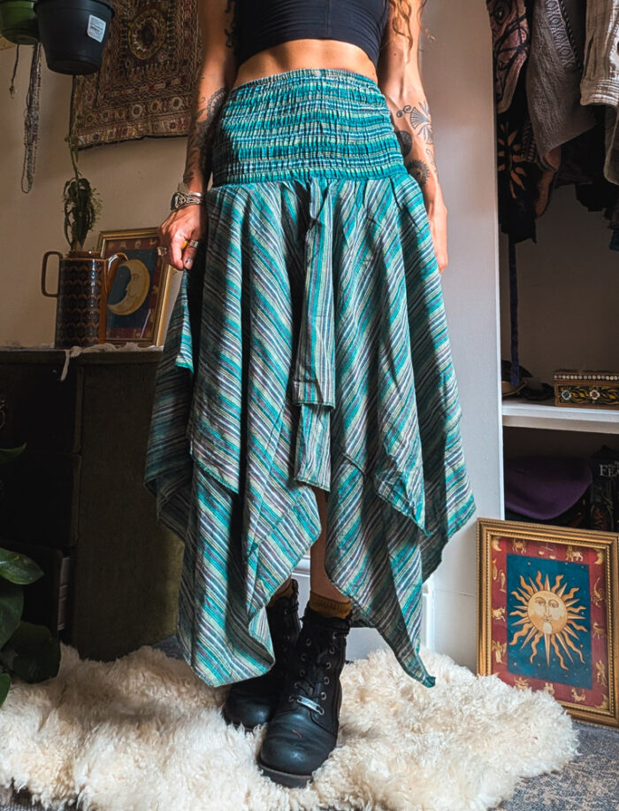 Teal Hanky Hem 2-in-1 Dress / Skirt - Image 7