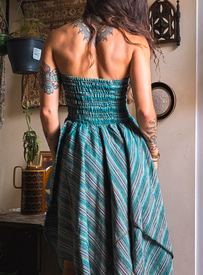 Teal Hanky Hem 2-in-1 Dress / Skirt - Image 4