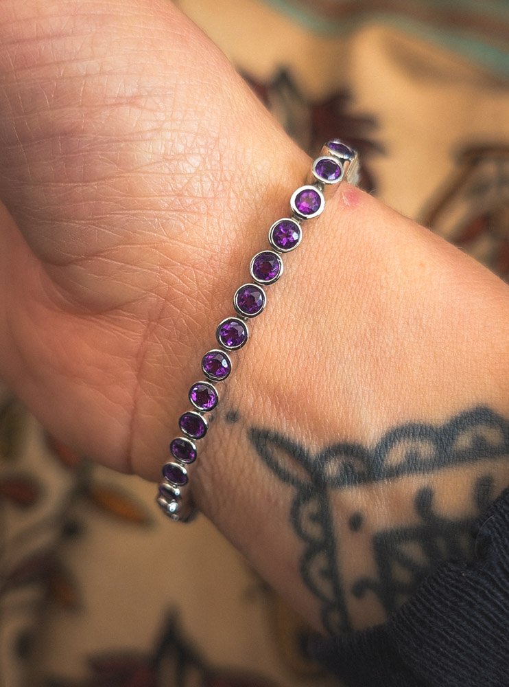 Vintage 925 Silver Tennis Bracelet - Image 3