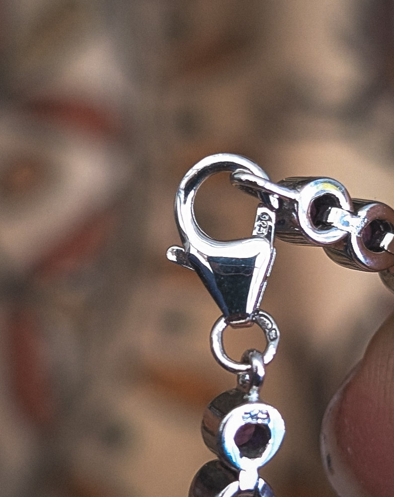 Vintage 925 Silver Tennis Bracelet - Image 4