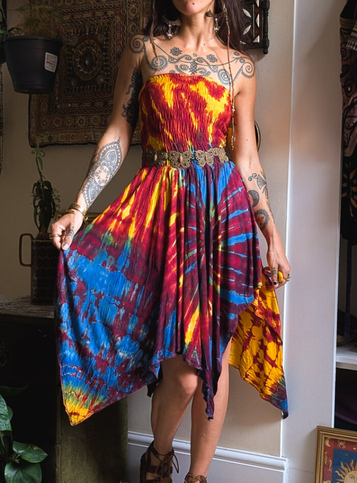 Tie Dye Hanky Hem 2-in-1 Dress / Skirt - Image 2