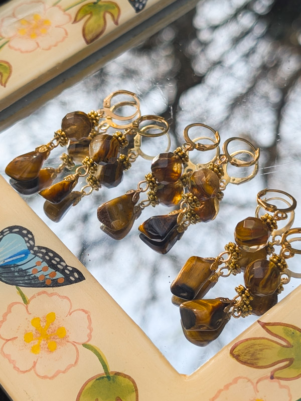 Earthy Tiger's Eye Earrings - Image 5