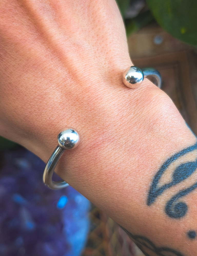 Vintage 925 Silver Torque Bangle - Image 4