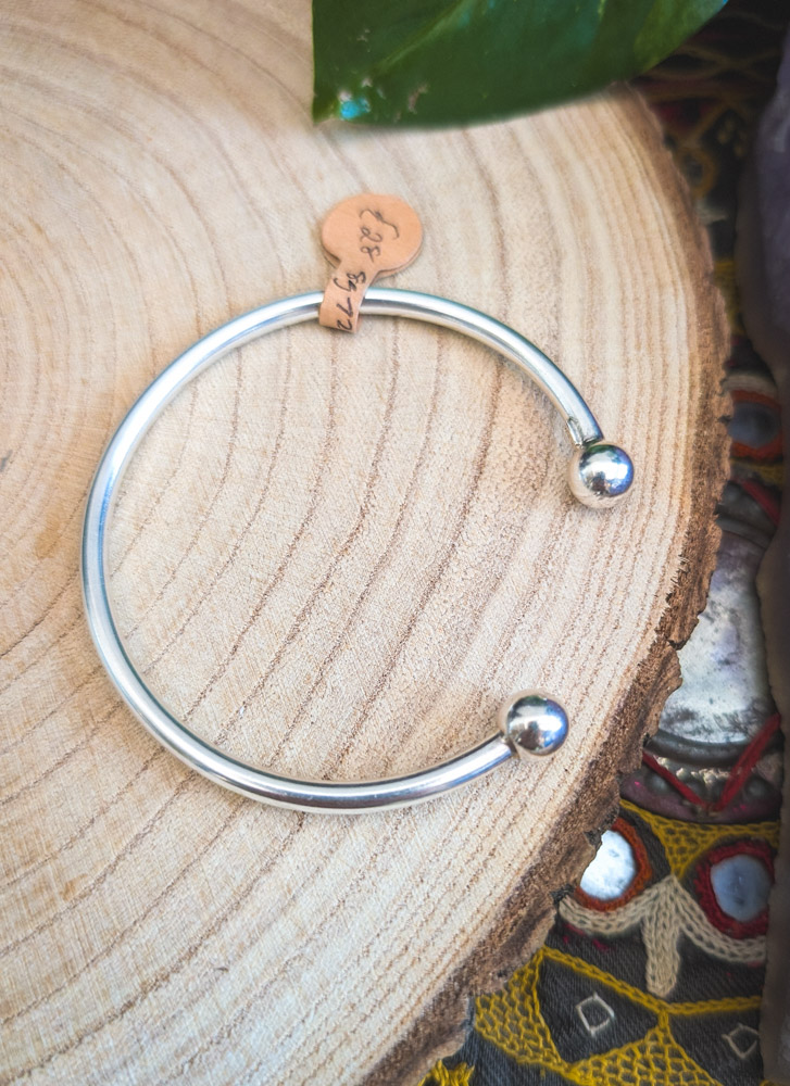 Vintage 925 Silver Torque Bangle