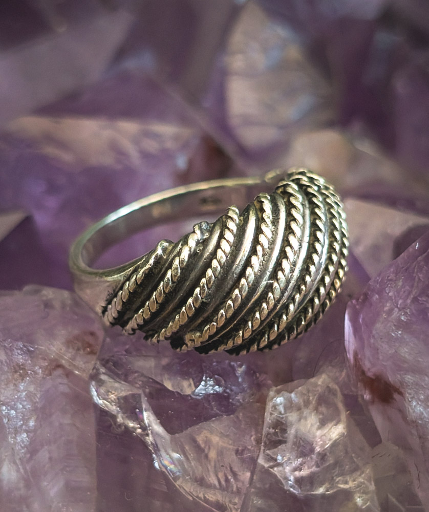 Vintage Silver Rope Twist Ring