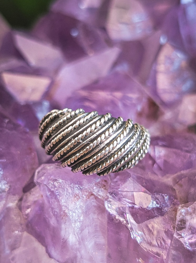 Vintage Silver Rope Twist Ring - Image 6