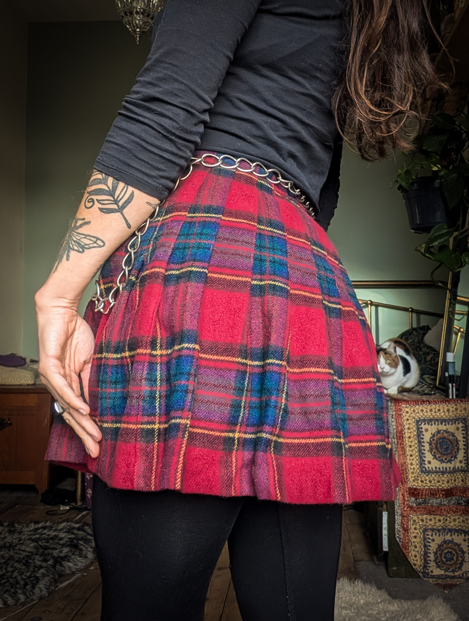 Vintage Tartan Mini Skirt - Image 5