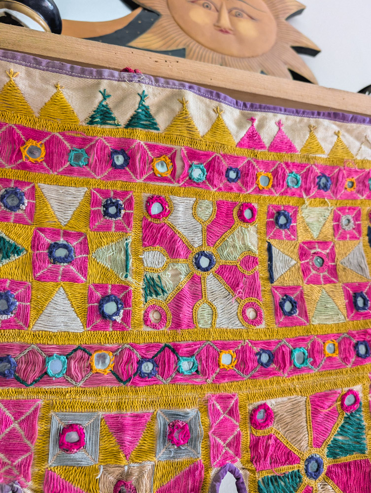 Vintage Embroidered Indian Toran - Image 3