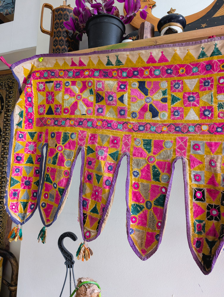 Vintage Embroidered Indian Toran - Image 4