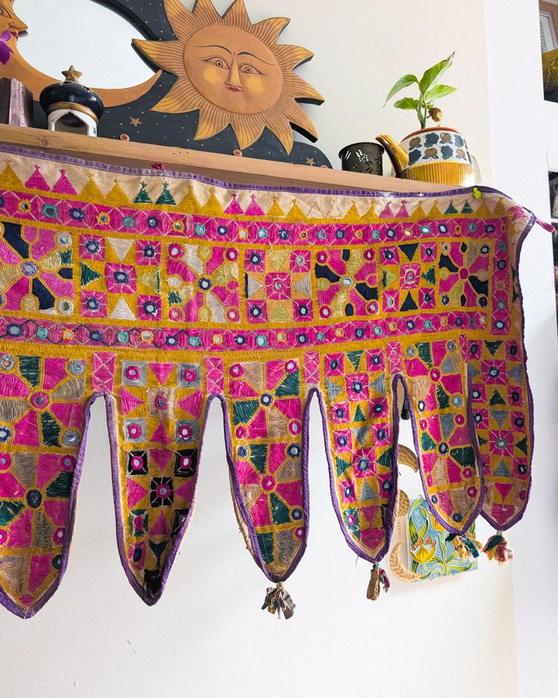 Vintage Embroidered Indian Toran
