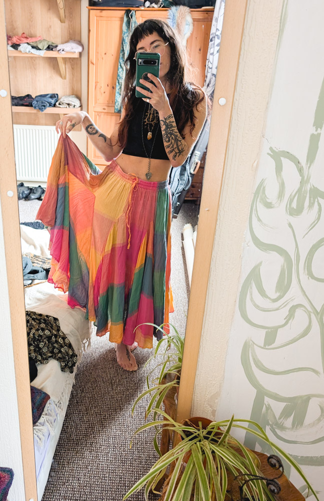 Pastel Rainbow Midi Skirt - Image 2