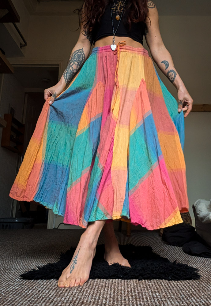 Pastel Rainbow Midi Skirt - Image 6