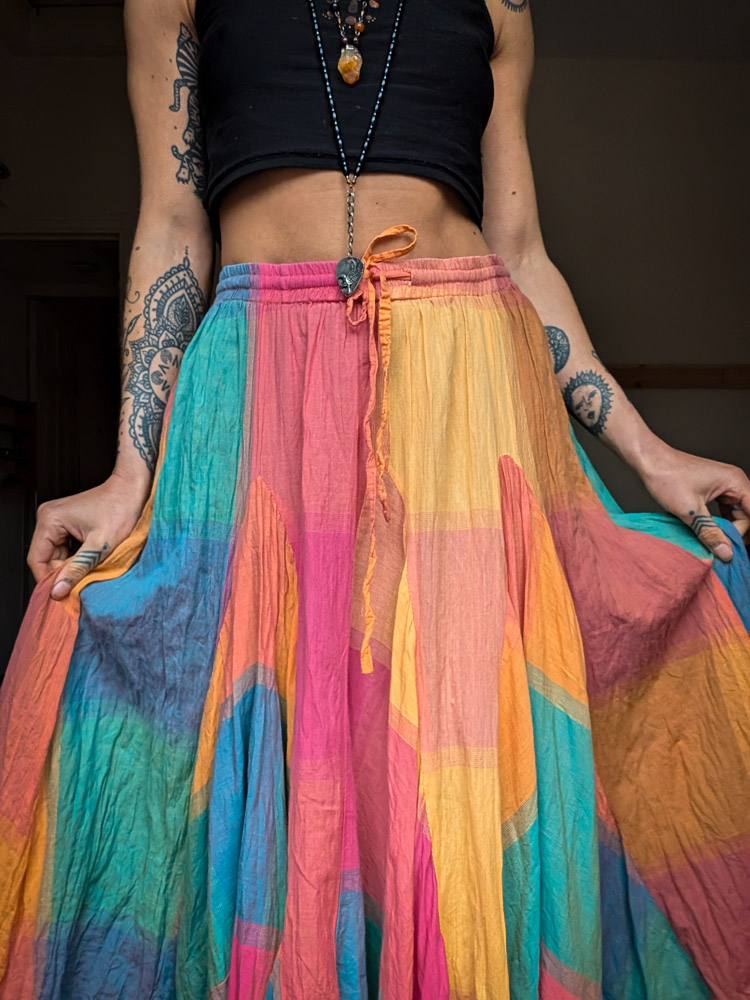 Pastel Rainbow Midi Skirt - Image 5
