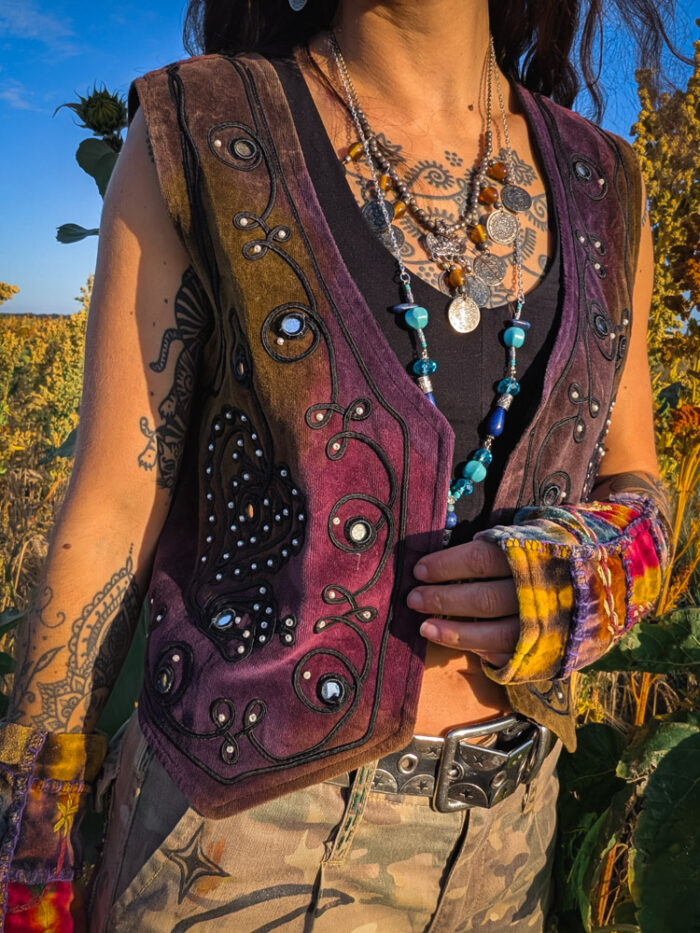 Vintage Velvet Embroidered Waistcoat