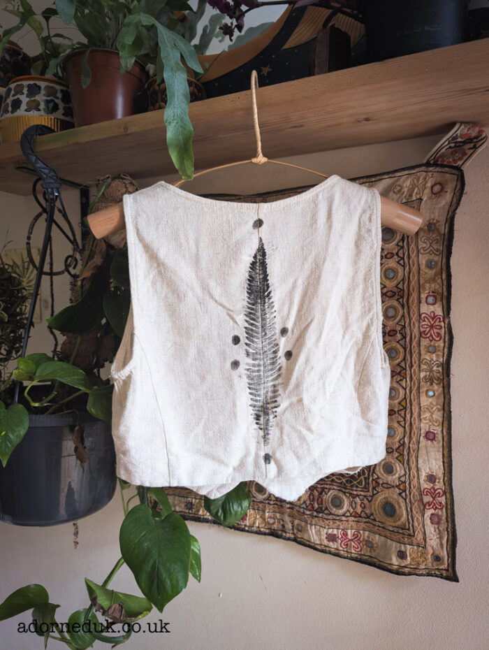 Reworked Fern Print Waistcoat