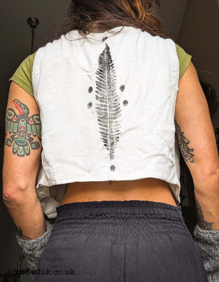 Reworked Fern Print Waistcoat - Image 3