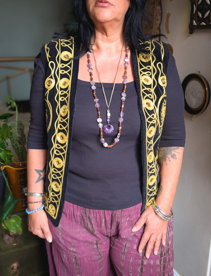 Vintage Indian Mirrored Waistcoat - Image 9