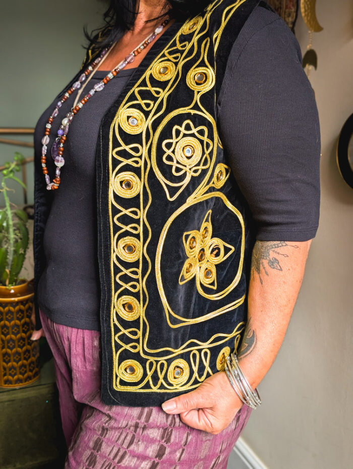 Vintage Indian Mirrored Waistcoat - Image 10