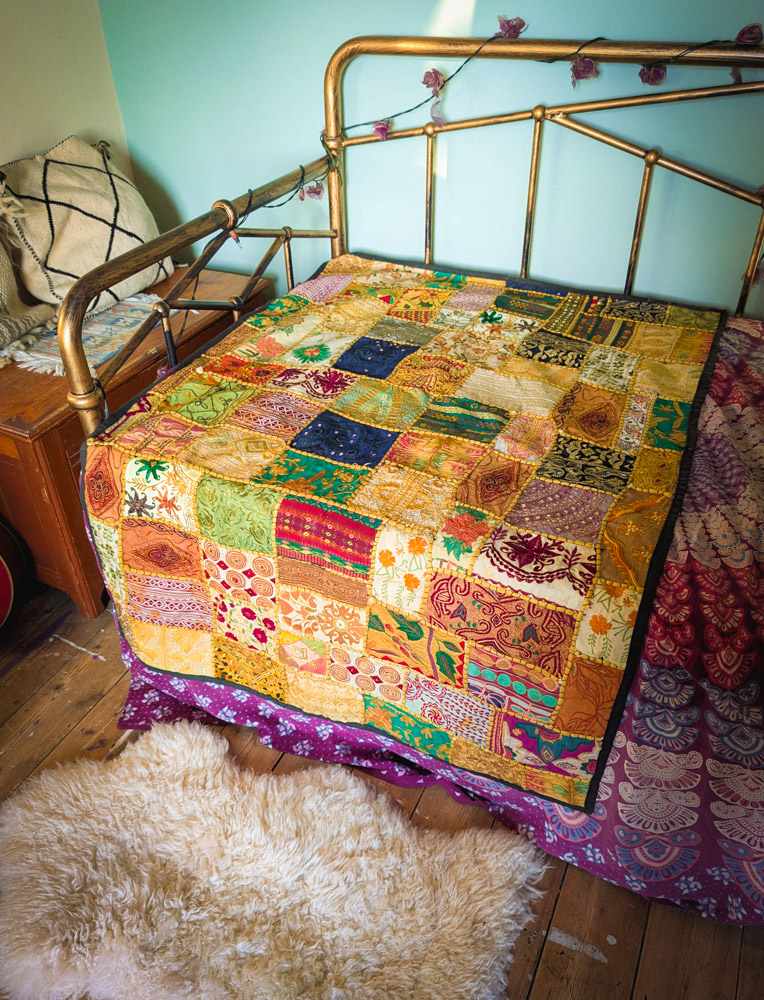 Vintage Indian Patchwork Wall Hanging - Image 5