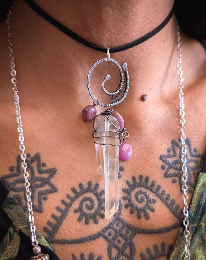 OOAK Crystal Swirl Pendant
